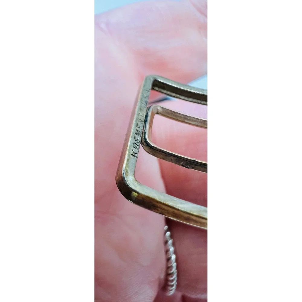 Vintage Krementz Rose Yellow Gold Overlay Flower Filigree Cuff Bracelet